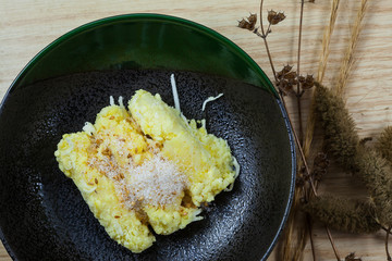 Mung bean rice-crepe are style Thai food, Khanom tua pap