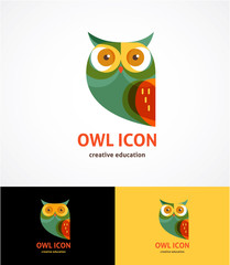 Owl outline icon and symbol
