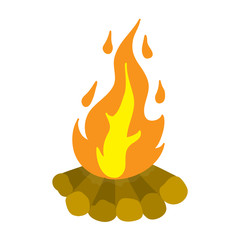 campfire isolated illustration