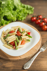 Italian pasta with vegetables