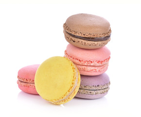 macaroon on white background