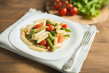 Italian pasta with vegetables