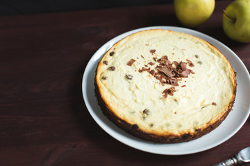 Cheesecake with chocolate