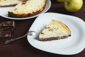 Cheesecake with chocolate
