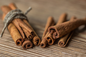 Bunch of cinnamon sticks
