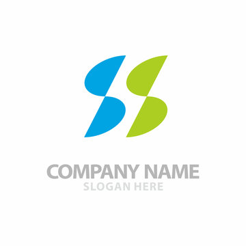 The SS symbol of leaf for logo company