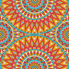 Ethnic floral seamless pattern