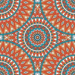 Ethnic floral seamless pattern