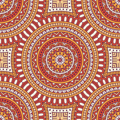 Ethnic floral seamless pattern