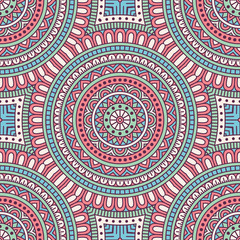 Ethnic floral seamless pattern