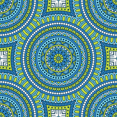Ethnic floral seamless pattern