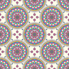 Ethnic floral seamless pattern