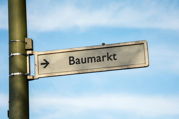 Fototapeta premium Schild 67 - Baumarkt