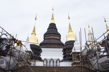 Fototapeta premium Beautiful place of worship with religious teachings in Chiangmai