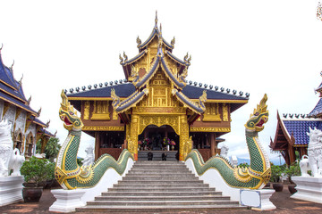 Fototapeta premium Beautiful place of worship with religious teachings in Chiangmai