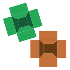 stylized cardboard boxes