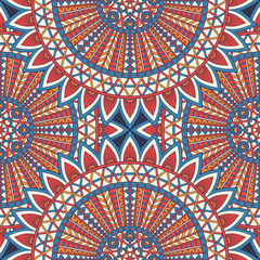 Ethnic floral seamless pattern