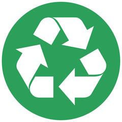 Obraz premium Round green recycling symbol