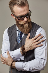 Fototapeta premium Brutal man in vest