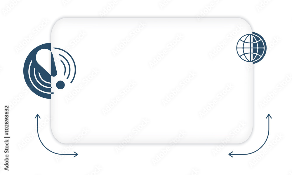 Poster vector box to fill your text and exclamation mark