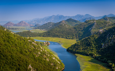 Fototapeta na wymiar Landscape of the Crnojevica river canyon.
