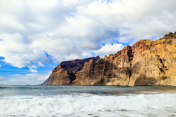 Los Gigantes mountains rock on Tenerife, Canary Islands Spain
