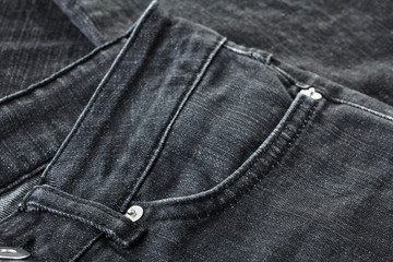 new black jeans handmade close up