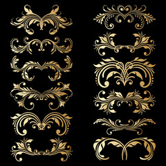 Vector set of vintage decorative elements.