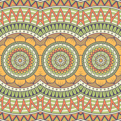 Ethnic floral seamless pattern