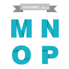 color origami letters mnop