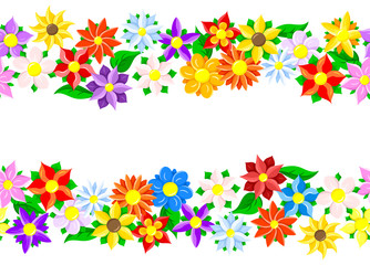 horizontal nahtlose Blüten Bänder 