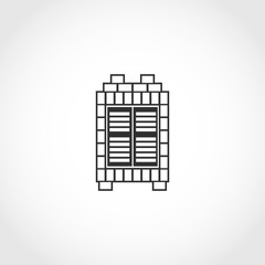 Vintage window vector icon