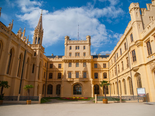 Fototapeta premium Courtyard of Lednice Chateau