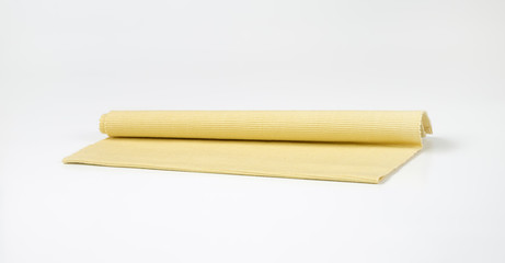 Beige cotton table mat