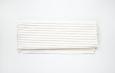 Folded white placemat