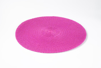 Round purple table mat