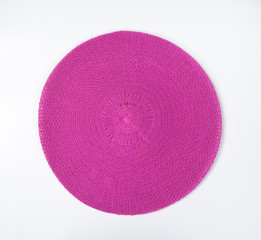 Fototapeta na wymiar Round purple table mat