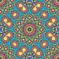 Ethnic floral seamless pattern