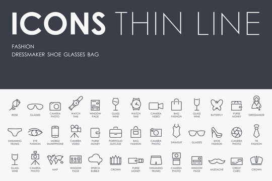 fashion Thin Line Icons
