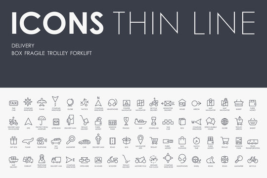 delivery Thin Line Icons