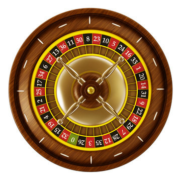 Roulette isolated on white background