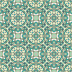 Ethnic floral seamless pattern
