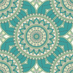 Ethnic floral seamless pattern