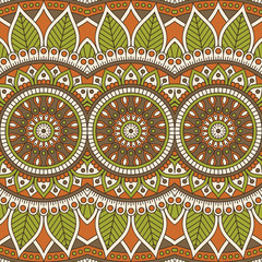 Ethnic floral seamless pattern