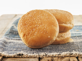 sandwich bun with sesame seeds