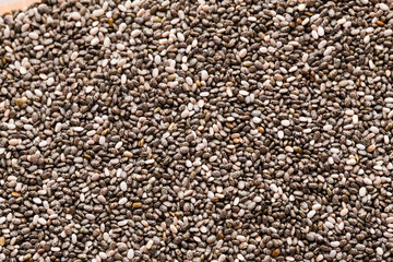 Chia seeds on the background.
