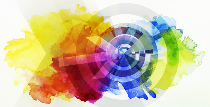 abstrakt ziel farben konzept
