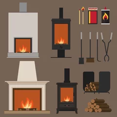 Foto op Plexiglas Fireplaces © colorcocktail