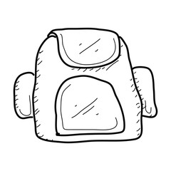 Simple doodle of a backpack