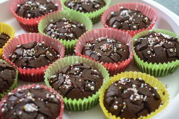 Group of muffin on dish